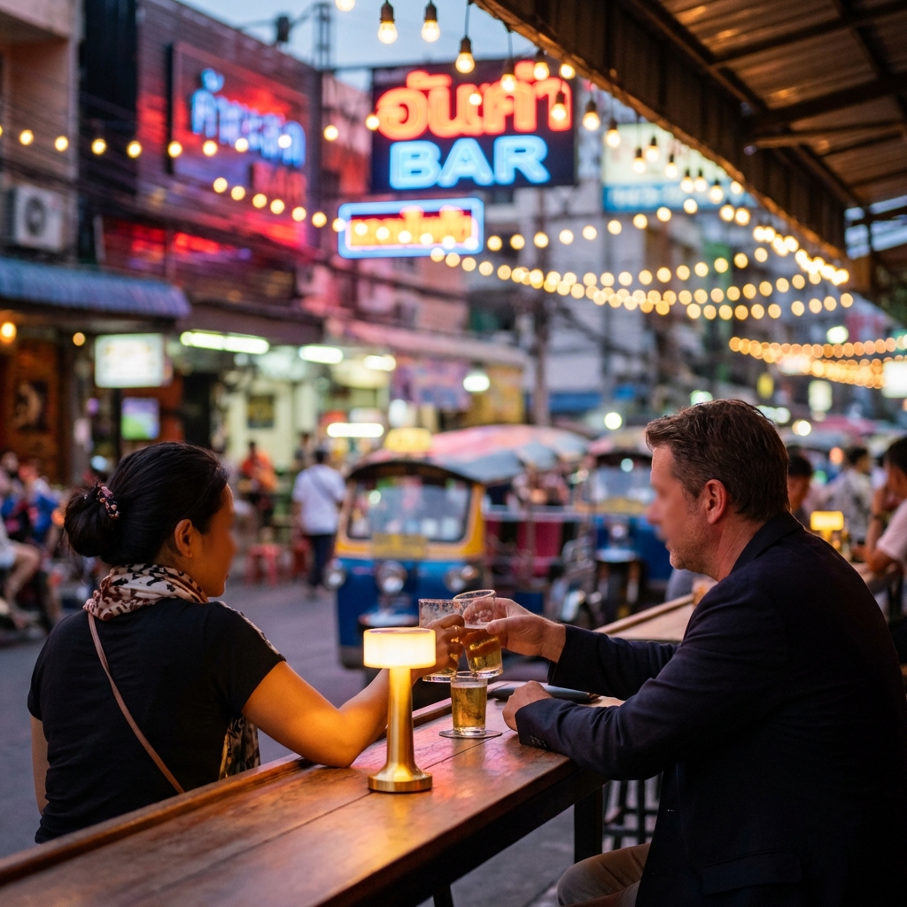 Pattaya bar scene at night