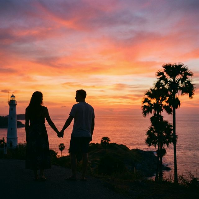 Sunset view from Promthep Cape in Phuket