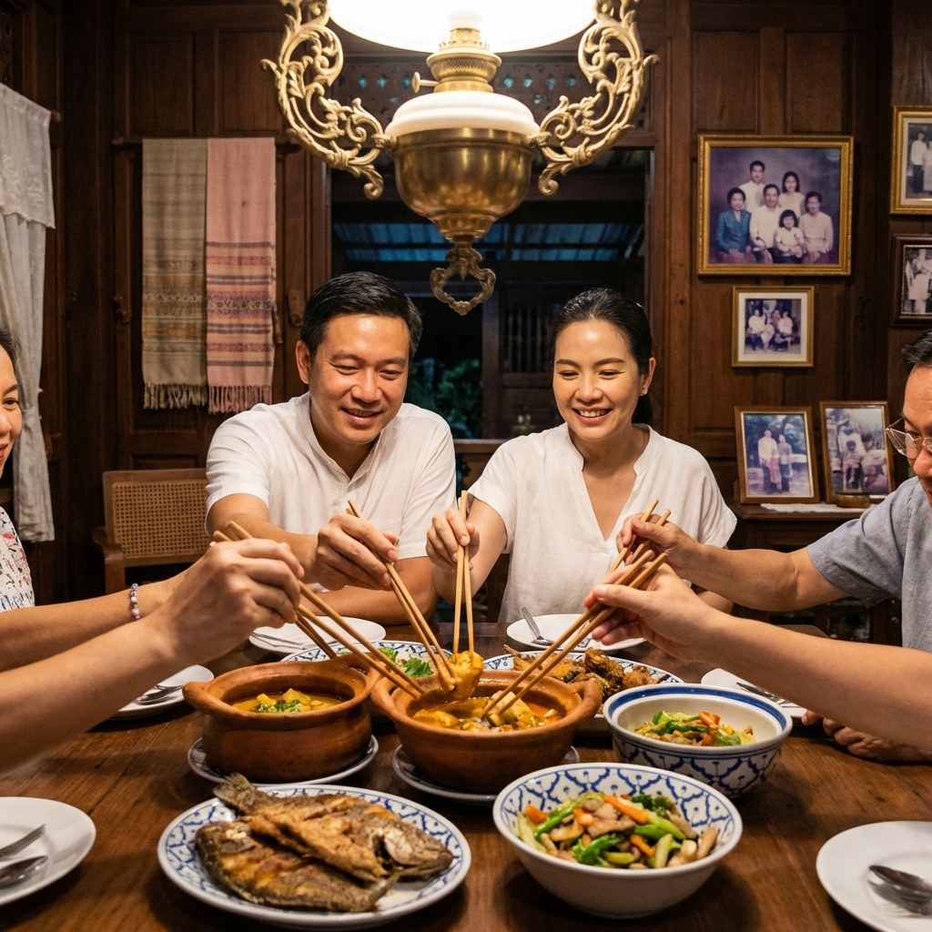 Thai family gathering