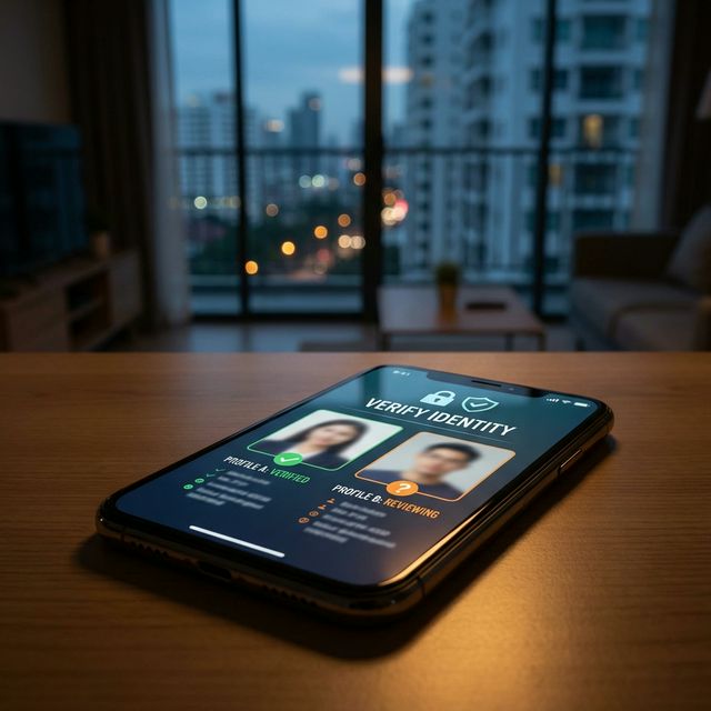 Example of model photos used in fake profiles